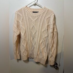 Trendy Queen Cream Cable Knit Sweater Women’s Medium Cozy Classic
(779)